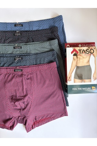 Мужские трусы боксеры из бамбука с хлопком Taso 5802